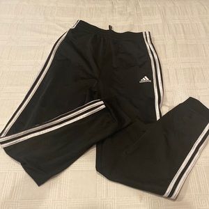 Classic Adidas Black track suit pants/ joggers- size youth XL (18-20 yr old)(OL)